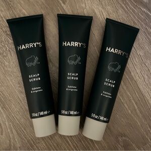 Harry’s Scalp Scrub 5oz LOT 3pc New Exfoliates Invigorates Sugar Scrub USA Made